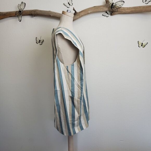 Vintage striped long open vest - Picture 5 of 6